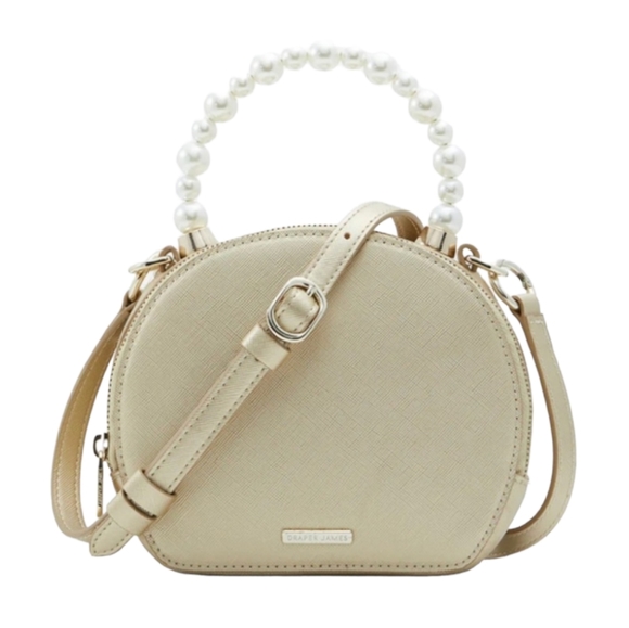 Draper James Handbags - NWT Draper James Zoe Crossbody Bag with Pearl Handle in Champagne Color